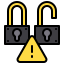 external padlock-virus-and-hacker-xnimrodx-lineal-color-xnimrodx icon