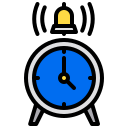 external alarm-clock-time-management-xnimrodx-lineal-color-xnimrodx-2 icon