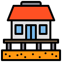 external beach-hut-resort-xnimrodx-lineal-color-xnimrodx icon