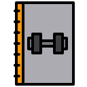 external book-fitness-and-gym-xnimrodx-lineal-color-xnimrodx icon