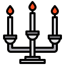 external candlestick-furniture-and-decoration-xnimrodx-lineal-color-xnimrodx icon