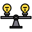 external comparison-design-thinking-xnimrodx-lineal-color-xnimrodx icon