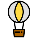 external hot-air-balloon-transport-xnimrodx-lineal-color-xnimrodx icon