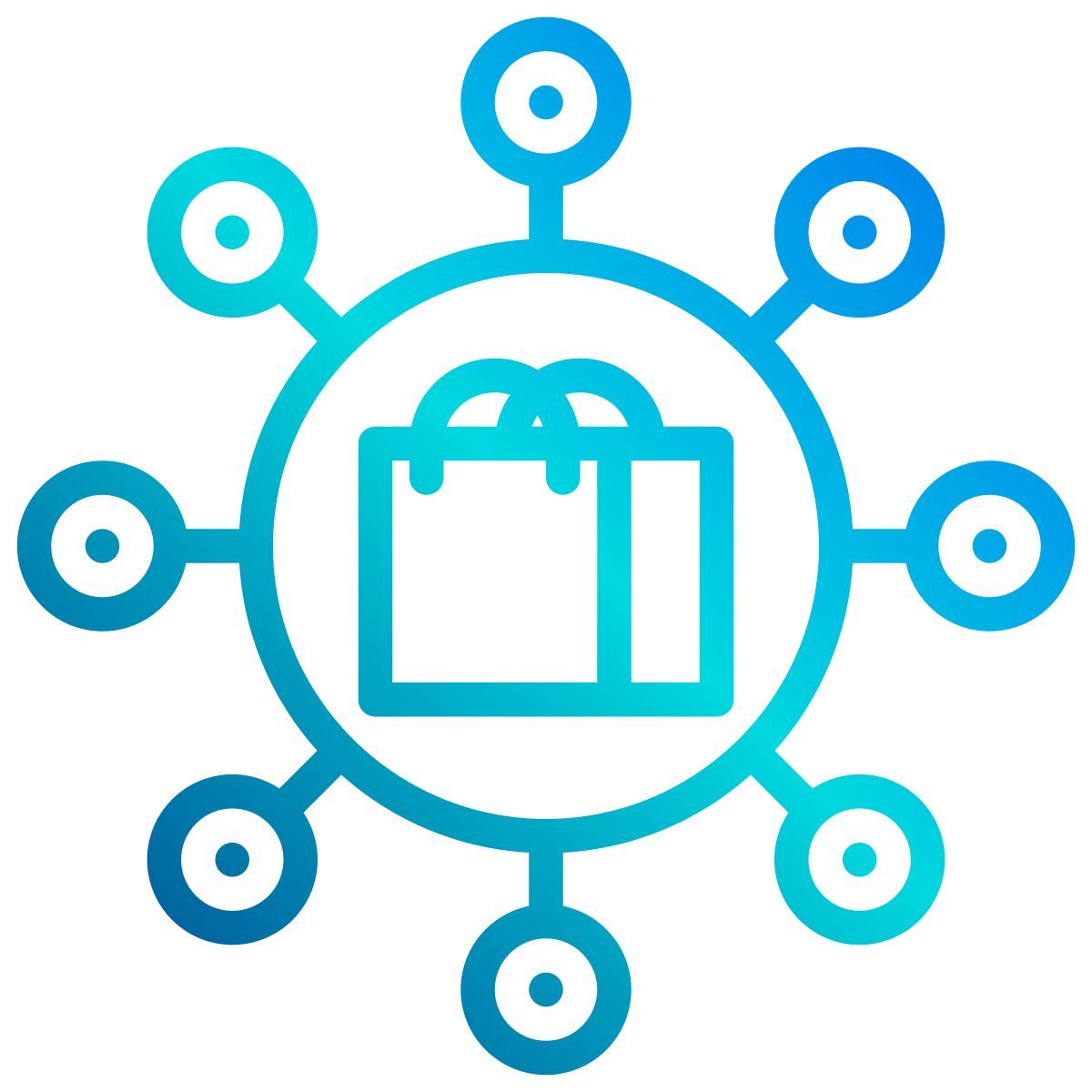 vista frontale di borsa icon