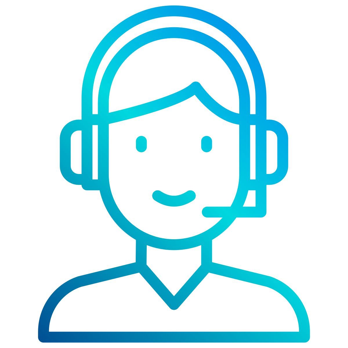 Agente del call center icon