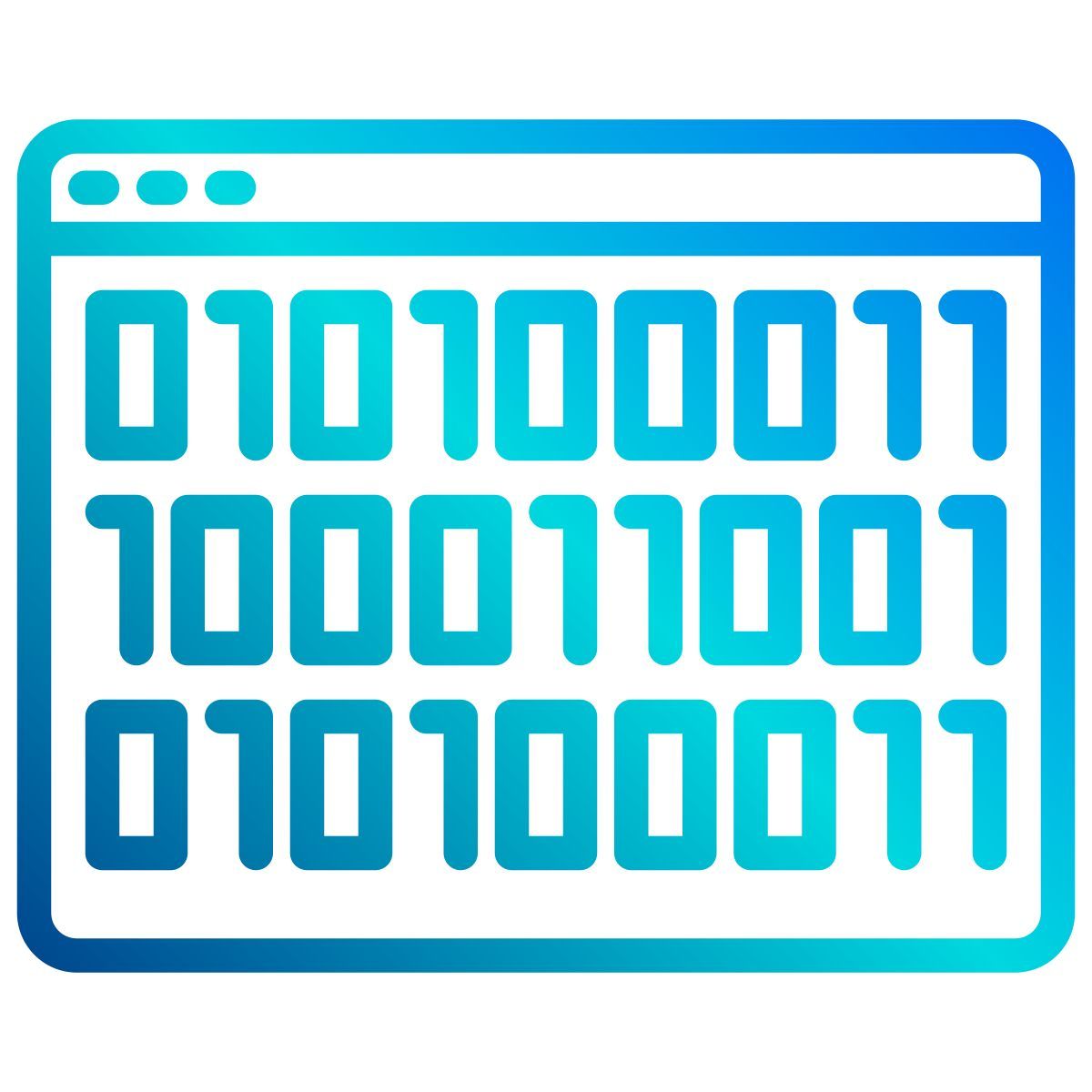 binary code icon