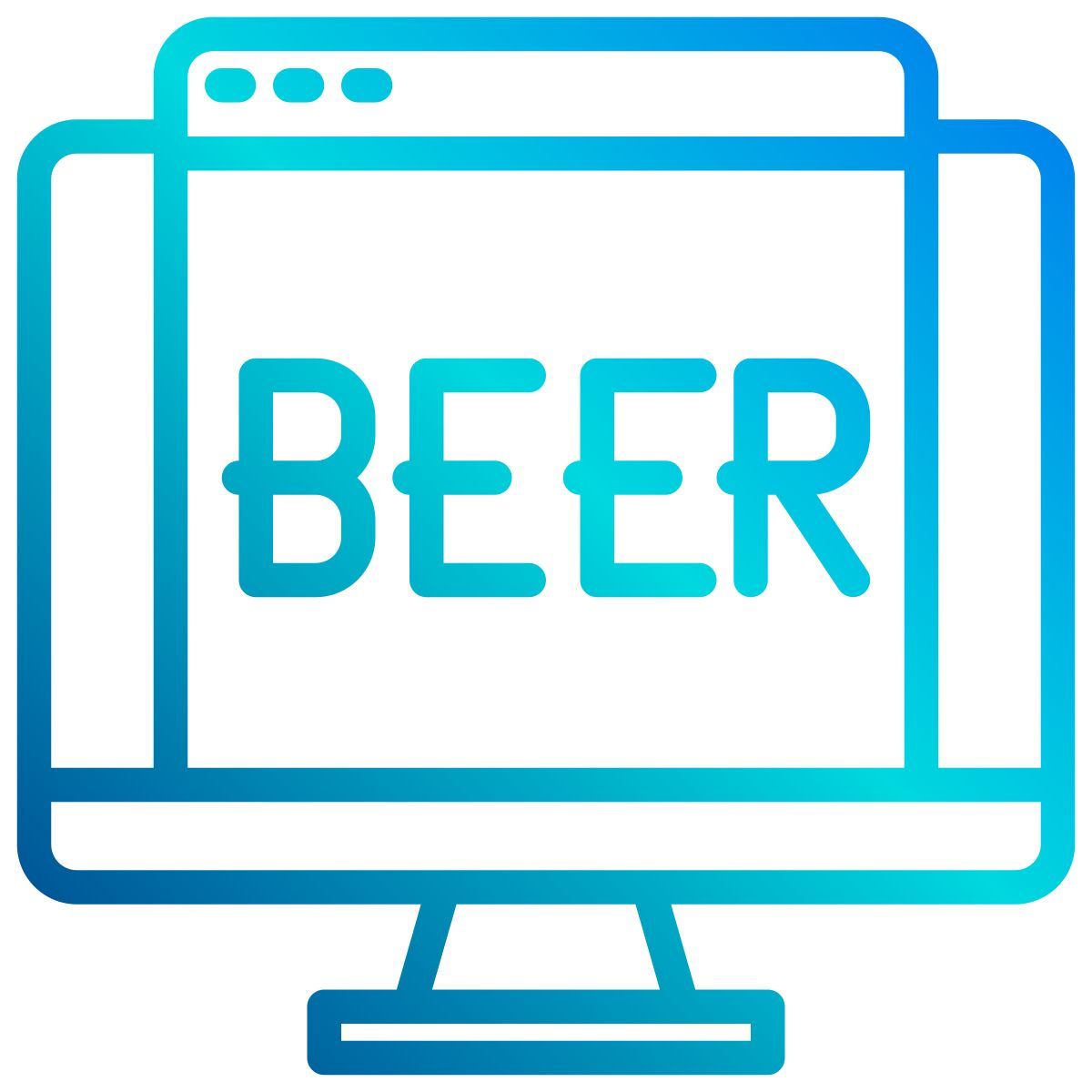 computadora externa cerveza xnimrodx gradiente lineal xnimrodx icon