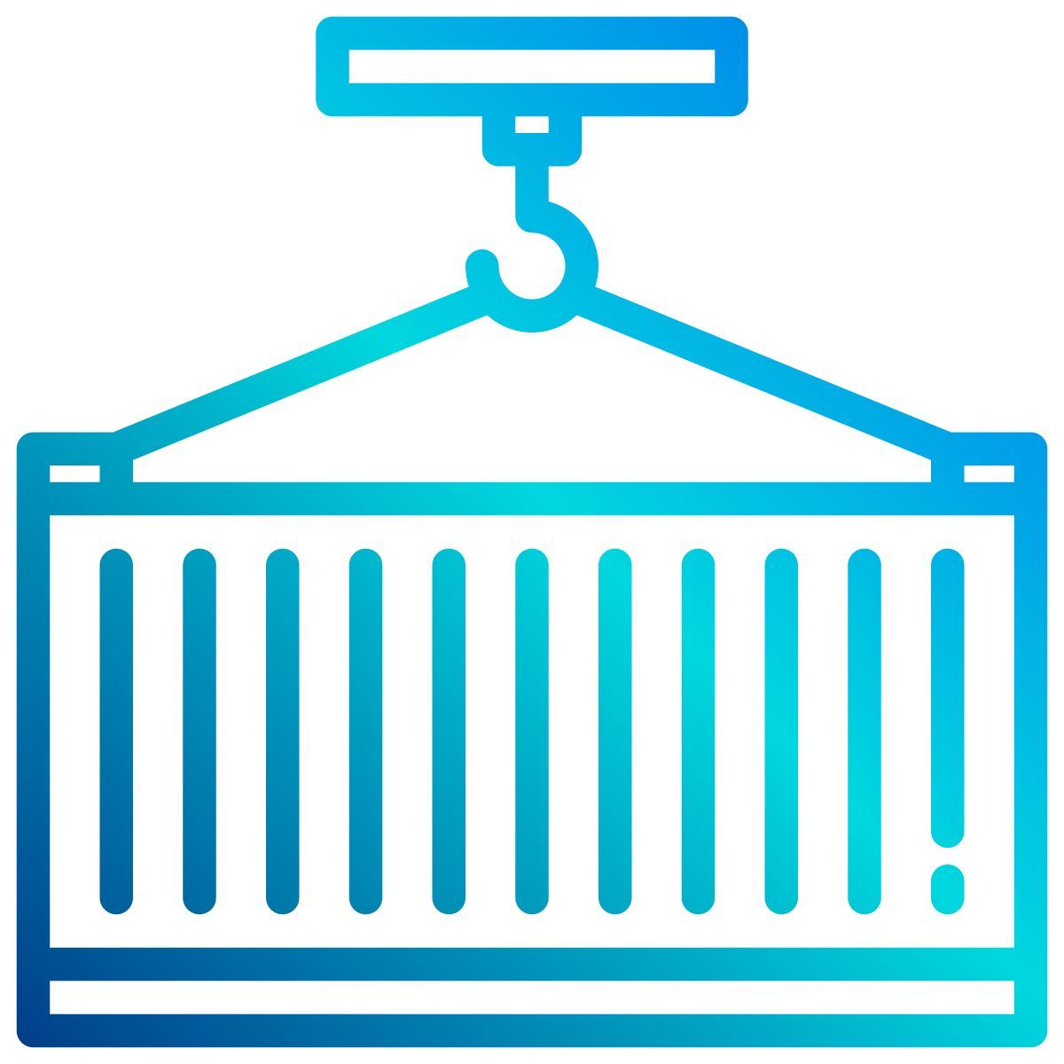 외부 컨테이너 배송 및 배송 xnimrodx lineal gradient xnimrodx 2 icon