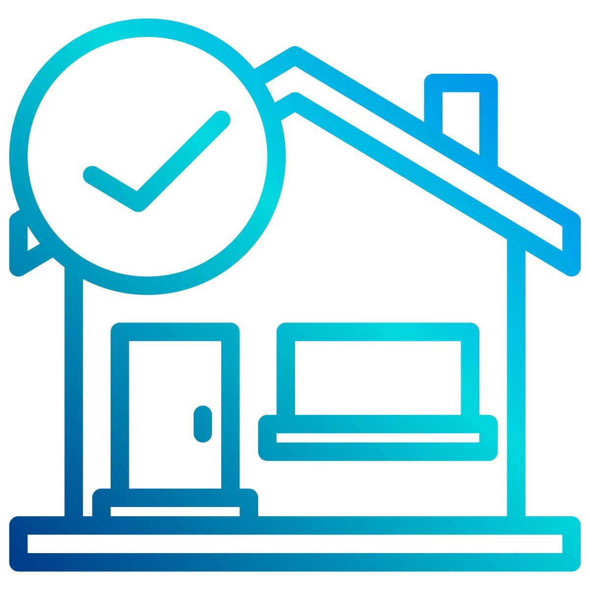 checked house icon