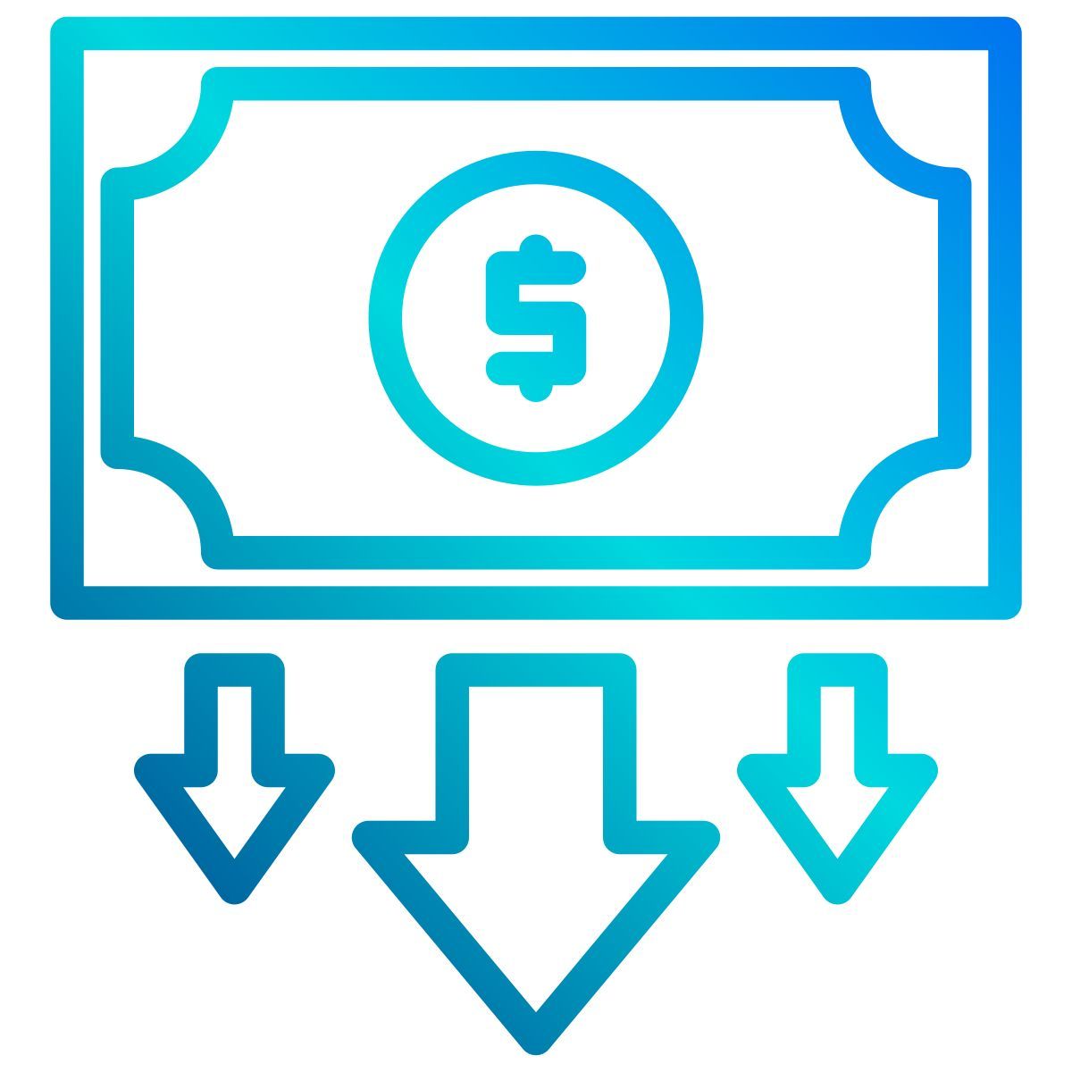 dollar drop icon