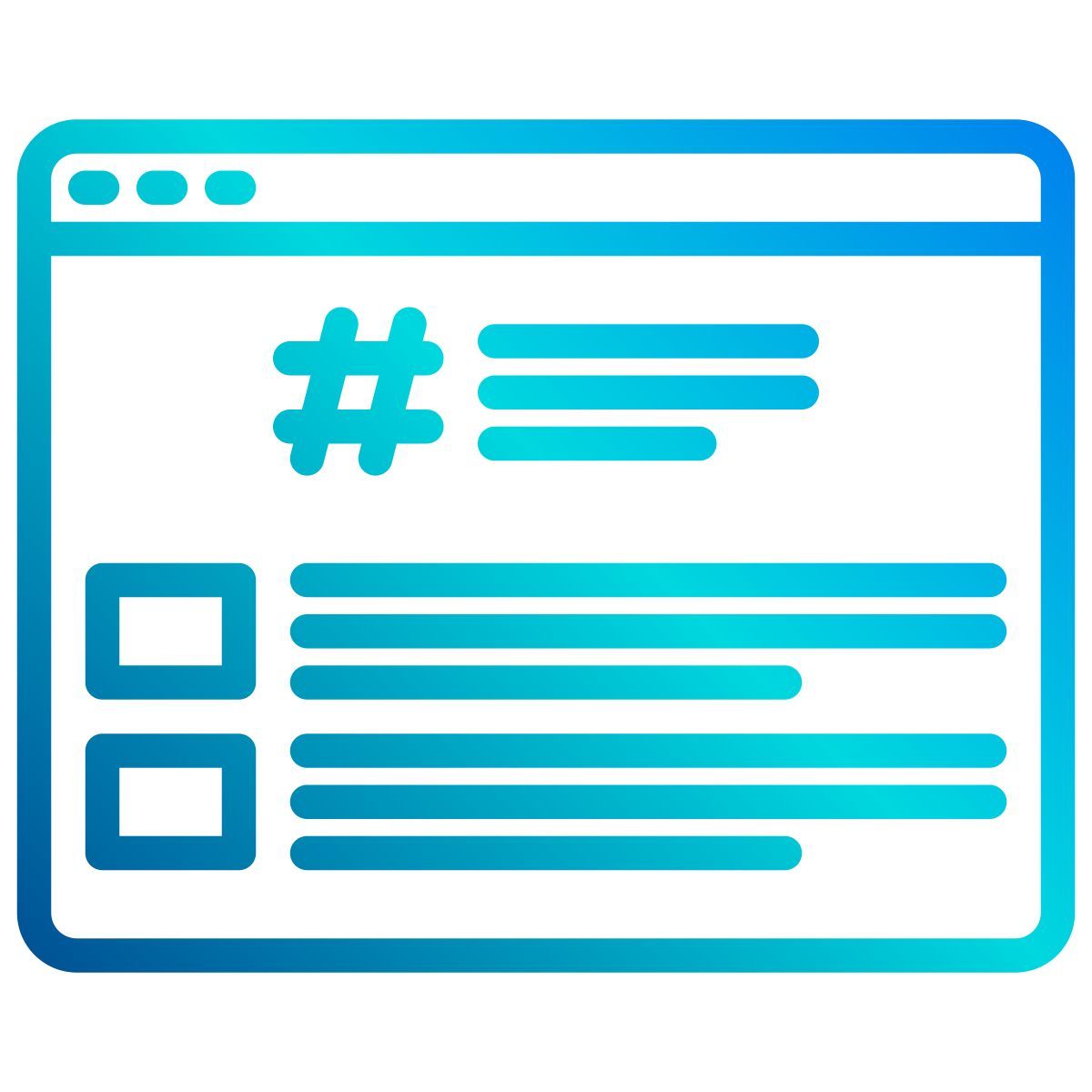 hastag esterno social media xnimrodx gradiente lineare xnimrodx 2 icon