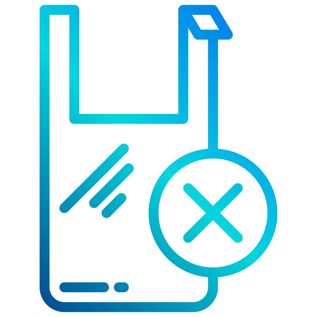 no plastic bags icon