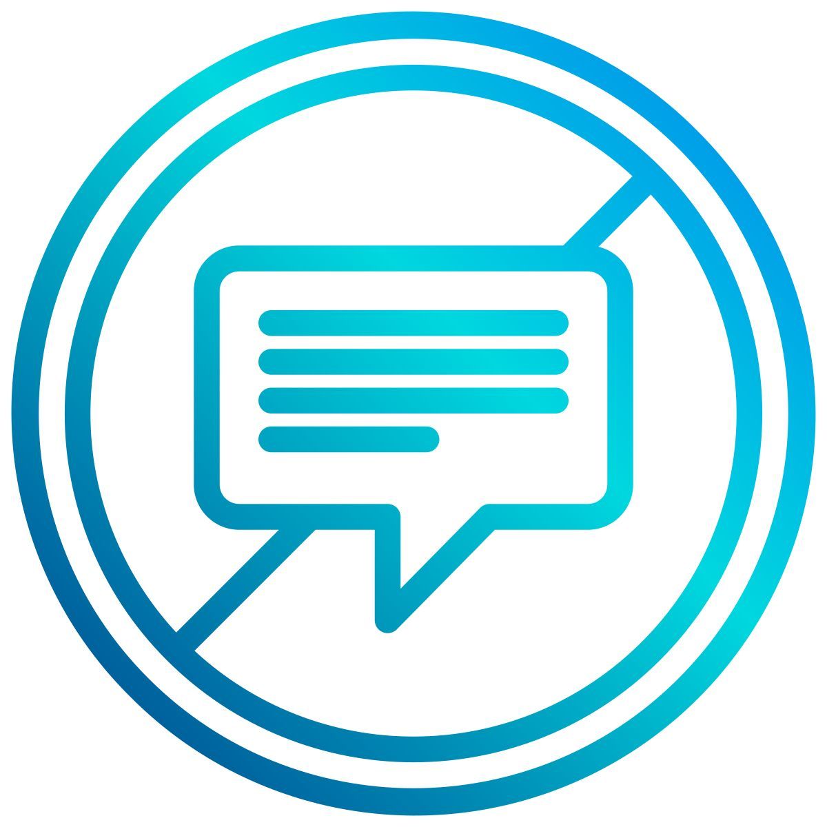 no speaking icon