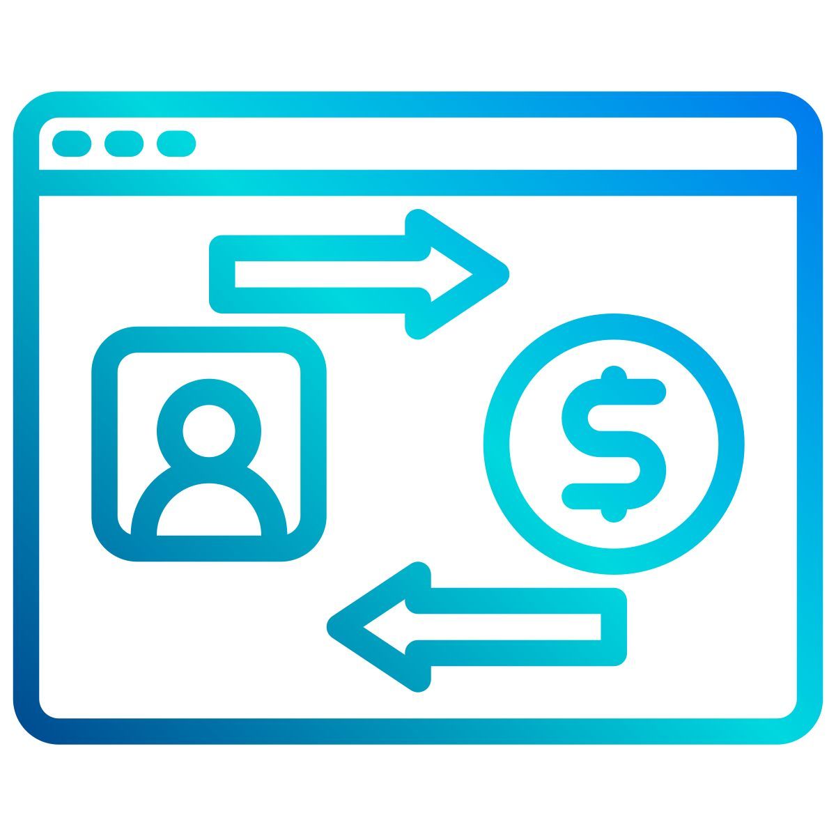 transfert externe en ligne bancaire et financier xnimrodx lineal gradient xnimrodx icon