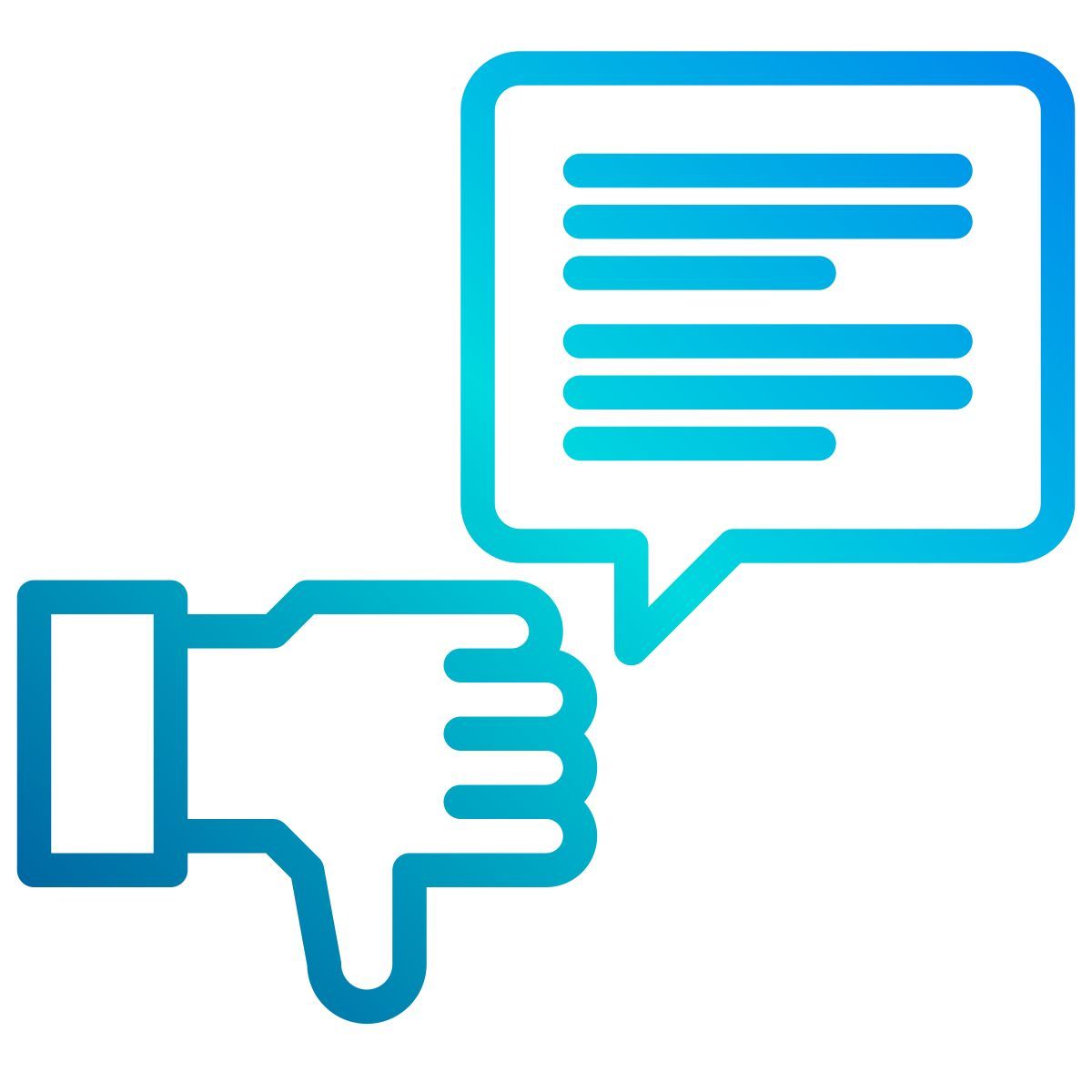 thumb down icon
