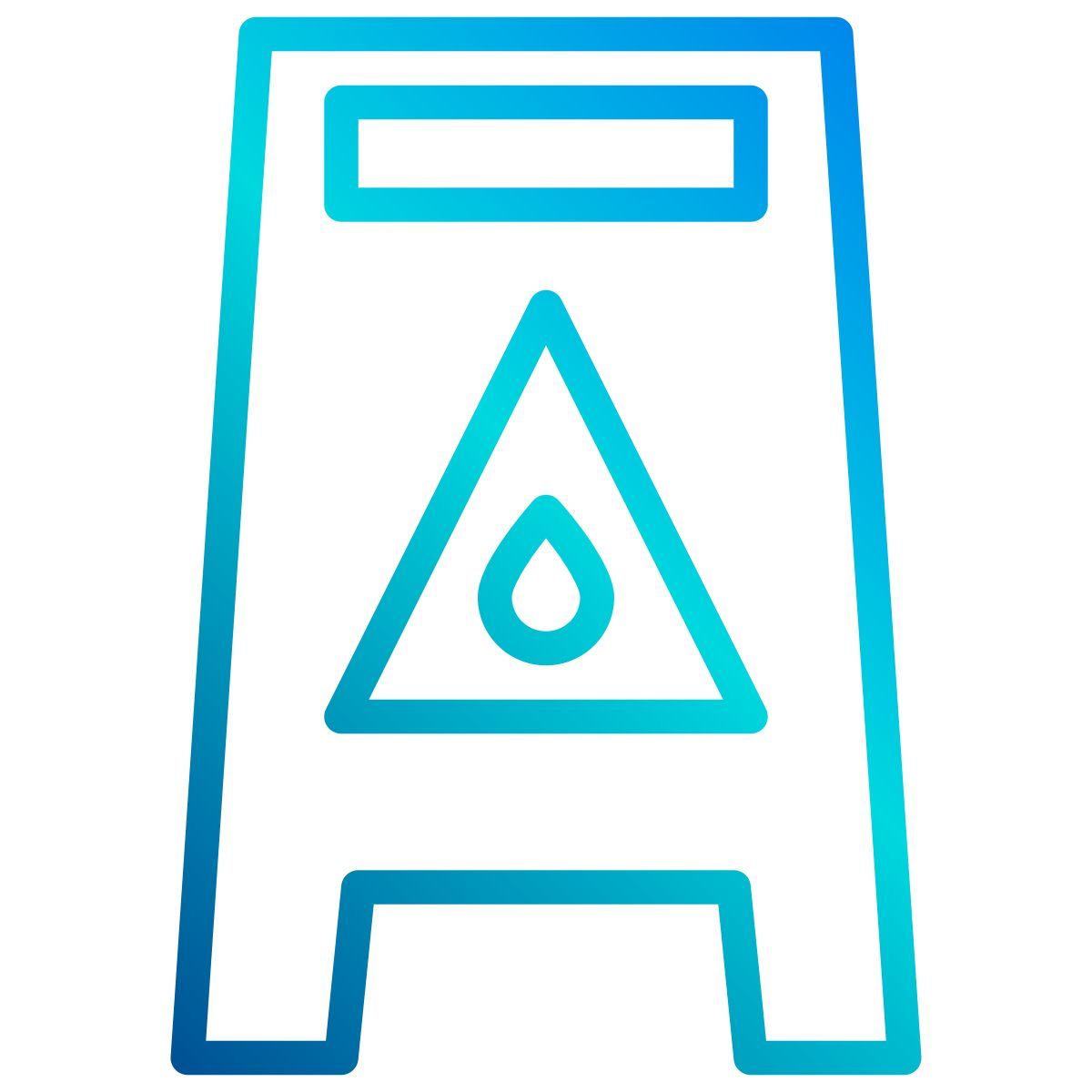 wet floor sign icon