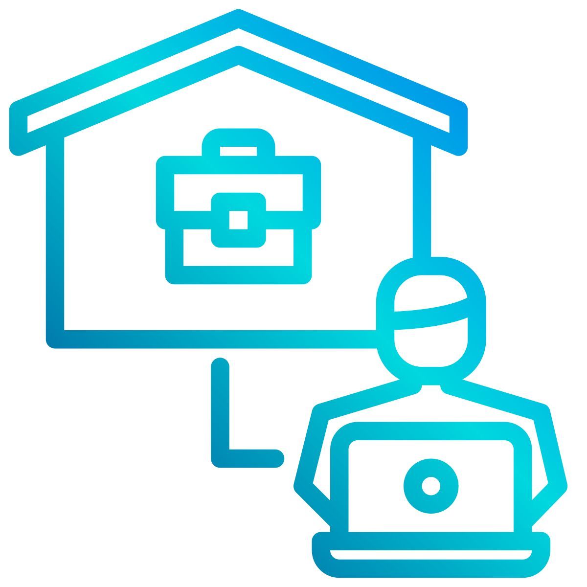 trabajando desde casa icon