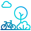 external bicycle-city-scape-xnimrodx-lineal-gradient-xnimrodx icon