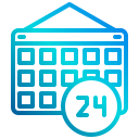 external 24-hours-calendar-xnimrodx-lineal-gradient-xnimrodx icon