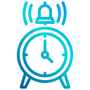external alarm-clock-time-management-xnimrodx-lineal-gradient-xnimrodx-2 icon