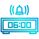 external alarm-clock-time-management-xnimrodx-lineal-gradient-xnimrodx-3 icon