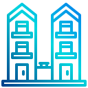 external apartment-town-xnimrodx-lineal-gradient-xnimrodx icon