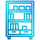 external bookcase-furniture-and-decoration-xnimrodx-lineal-gradient-xnimrodx icon