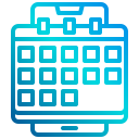 external calendar-smartphone-application-xnimrodx-lineal-gradient-xnimrodx icon