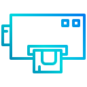 external card-reader-computer-xnimrodx-lineal-gradient-xnimrodx icon