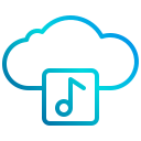 external cloud-music-and-song-xnimrodx-lineal-gradient-xnimrodx icon