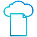 external cloud-upload-learning-xnimrodx-lineal-gradient-xnimrodx icon