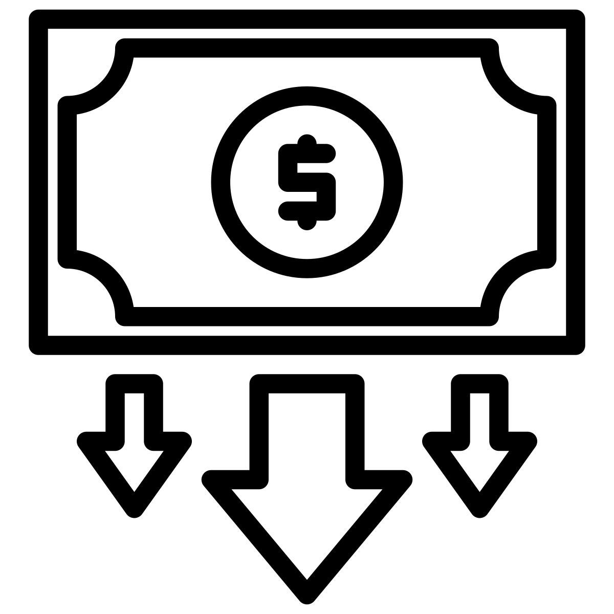 dollar drop icon