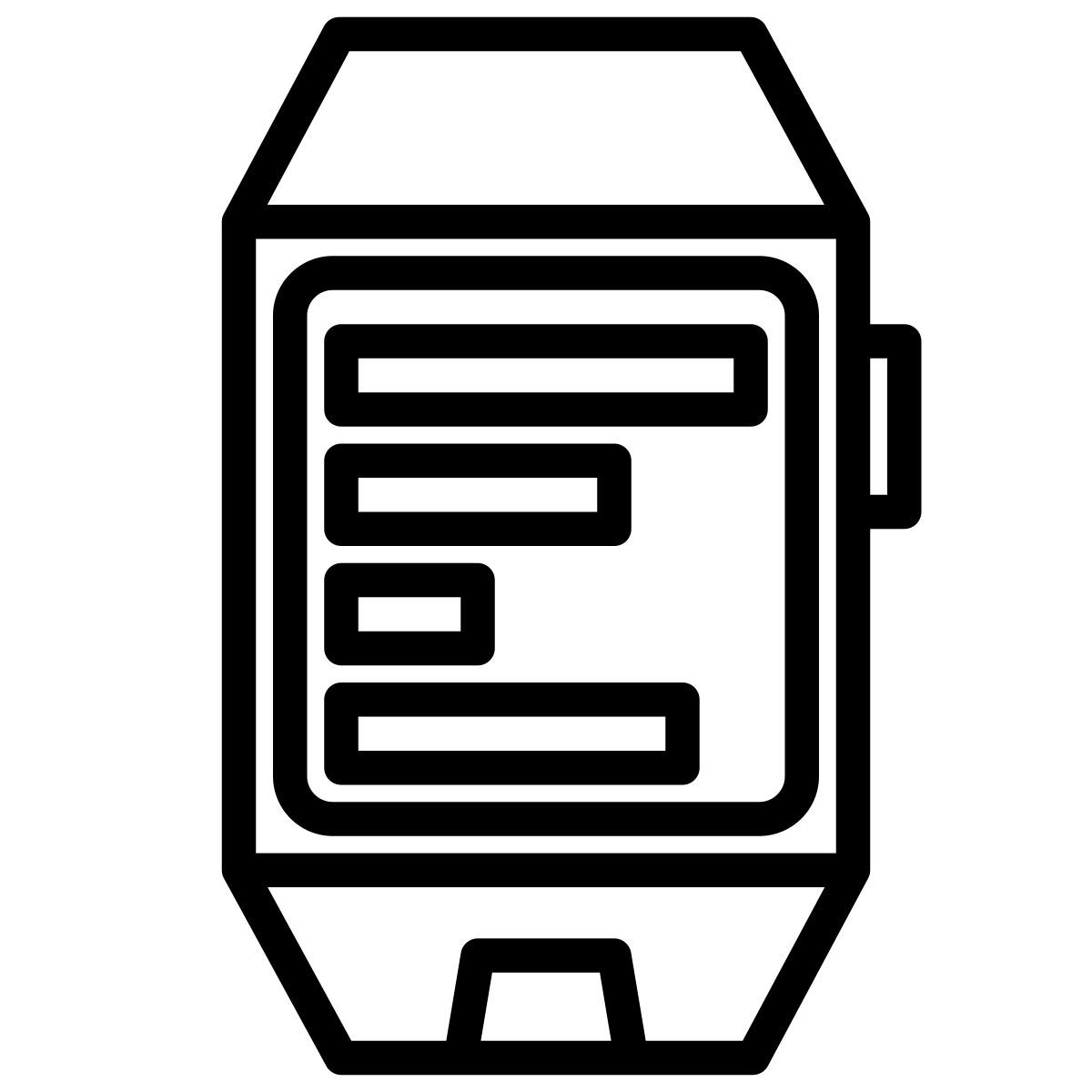graph on smartwatch icon