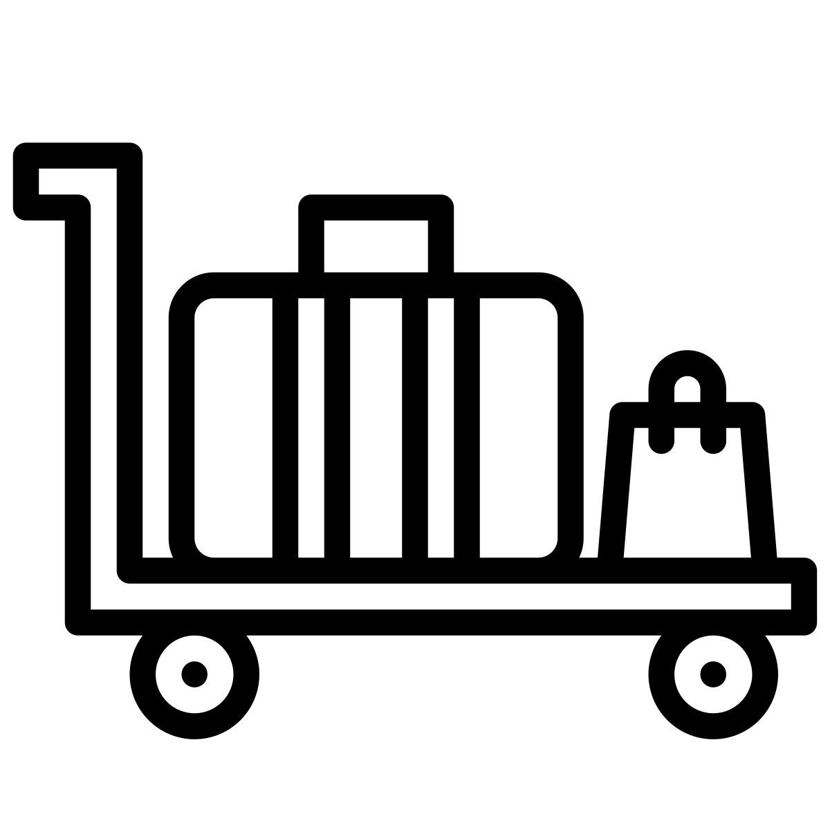 luggage cart icon