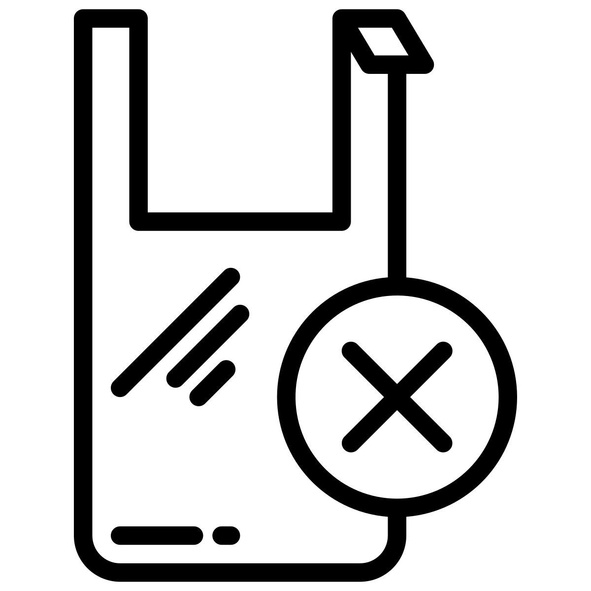 no plastic bags icon
