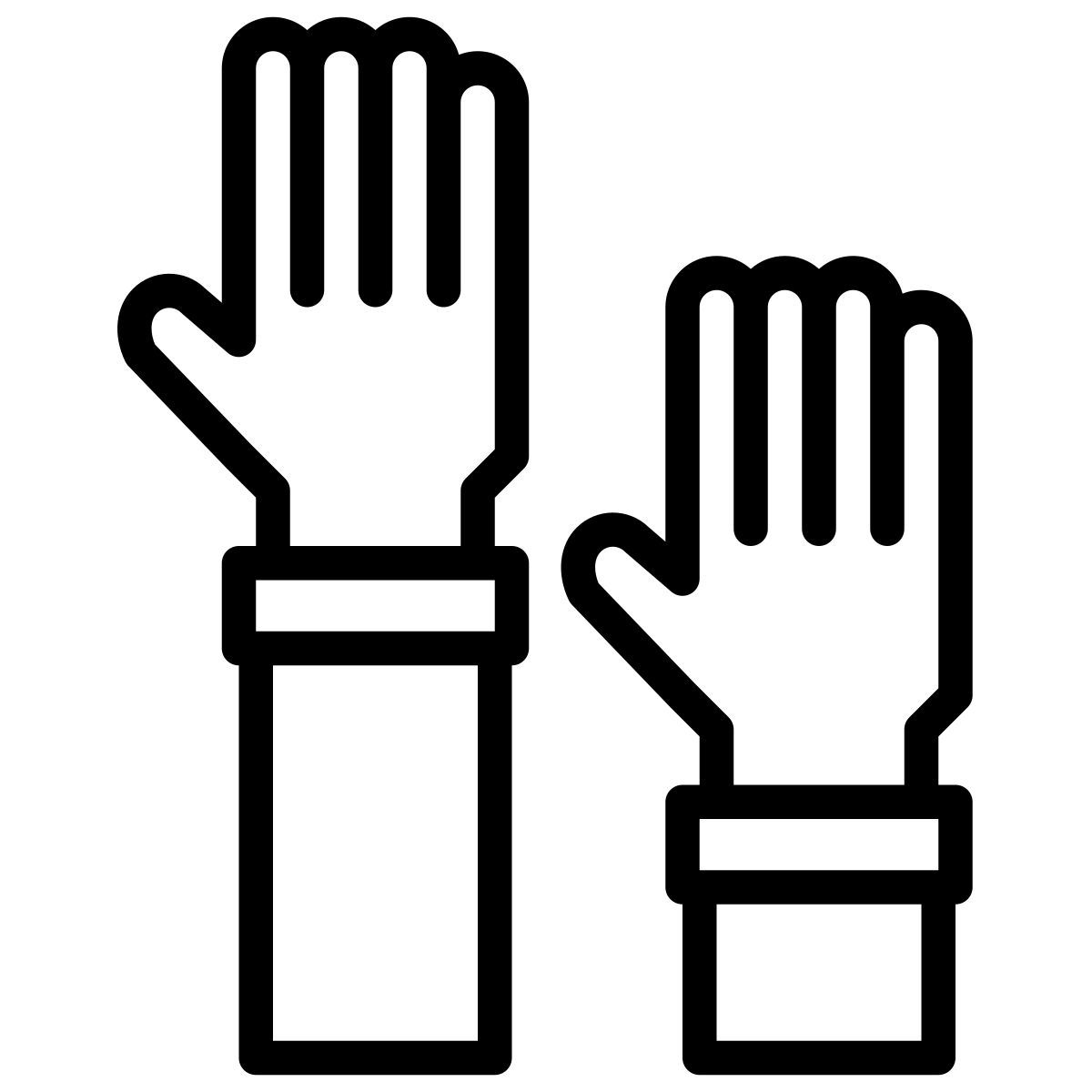 raise hands icon
