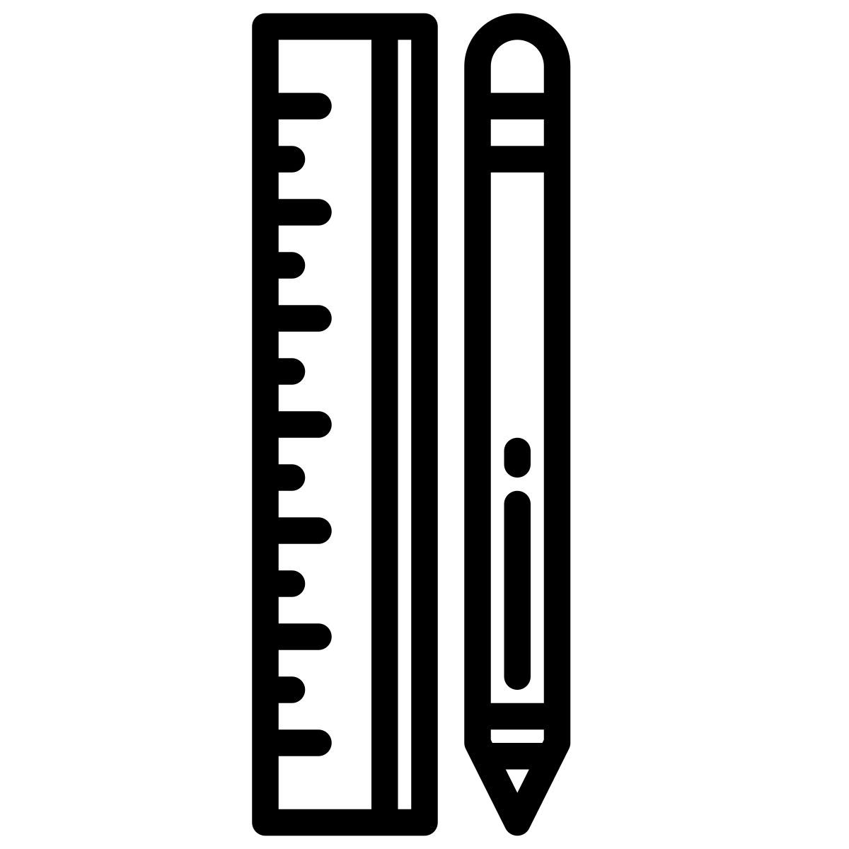 Lineal und Bleistift icon