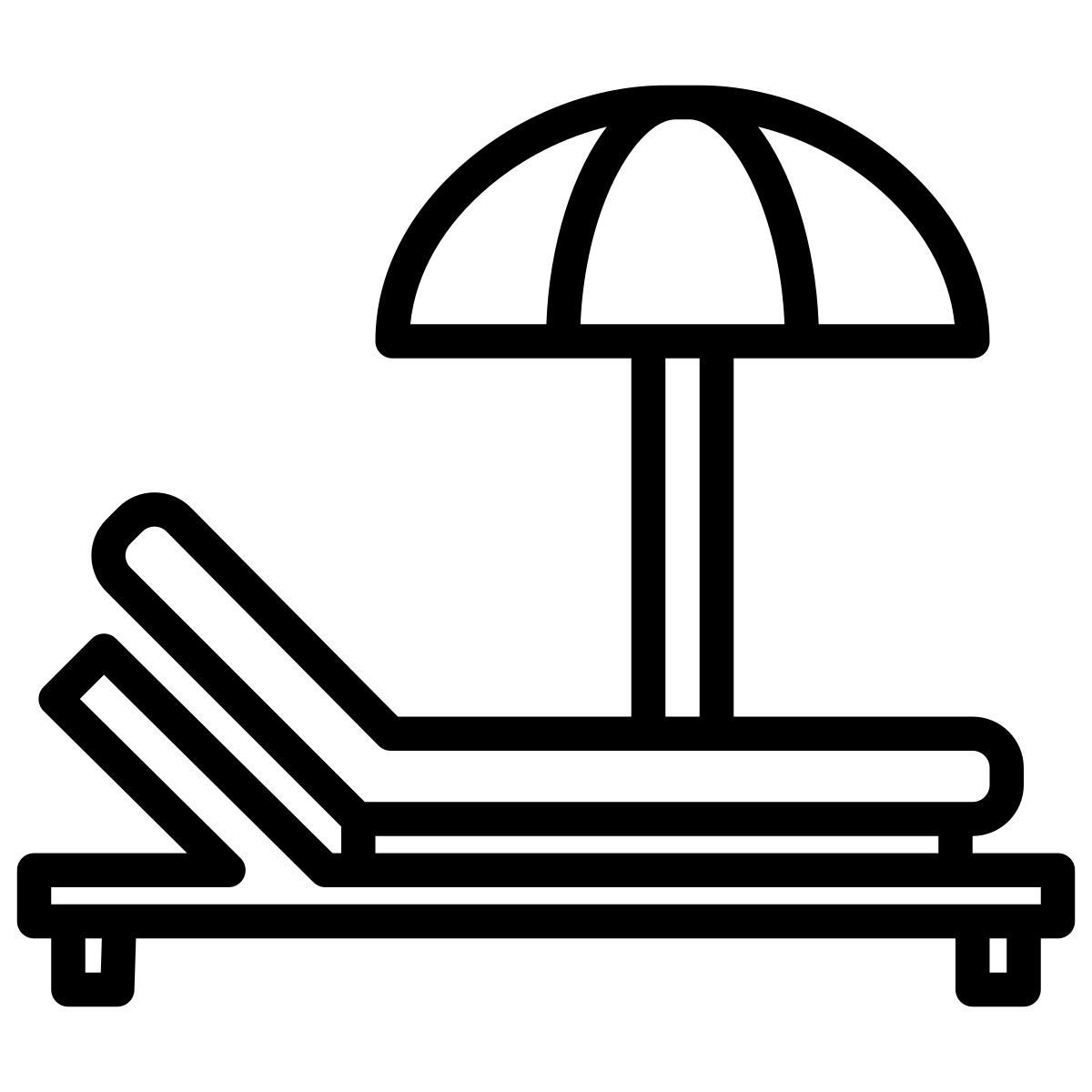 lettino solare icon