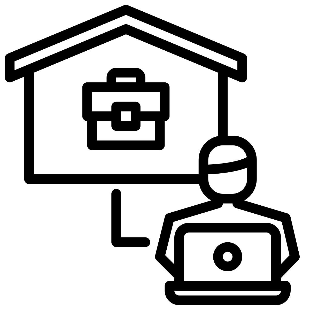 working at home icon