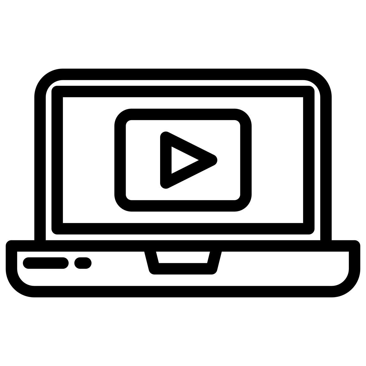 youtube on laptop icon