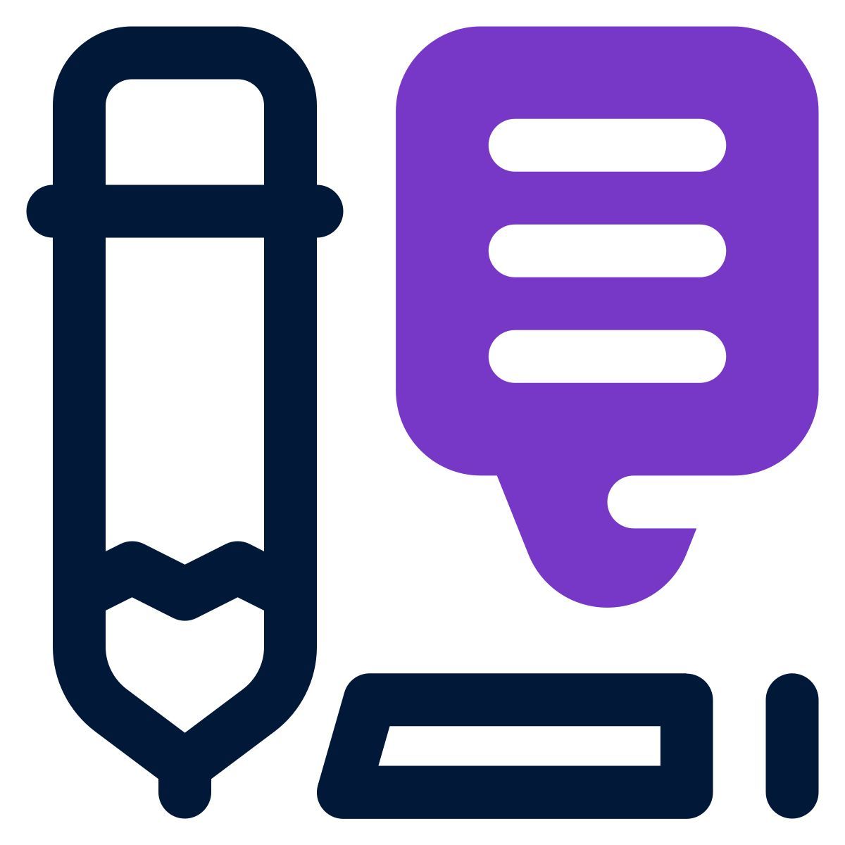 icône content writing