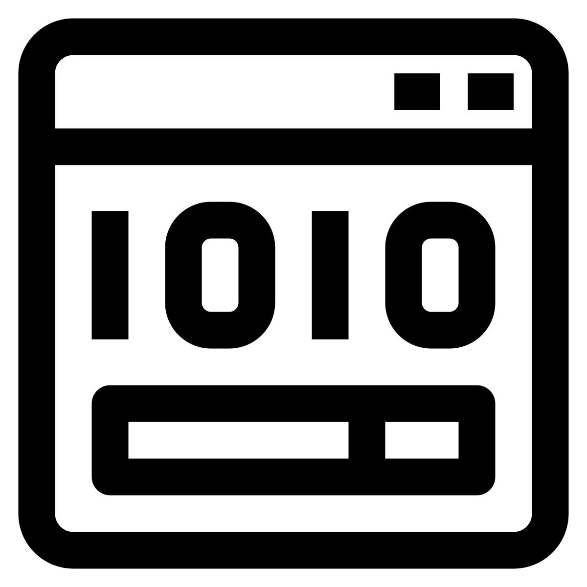 binary code icon