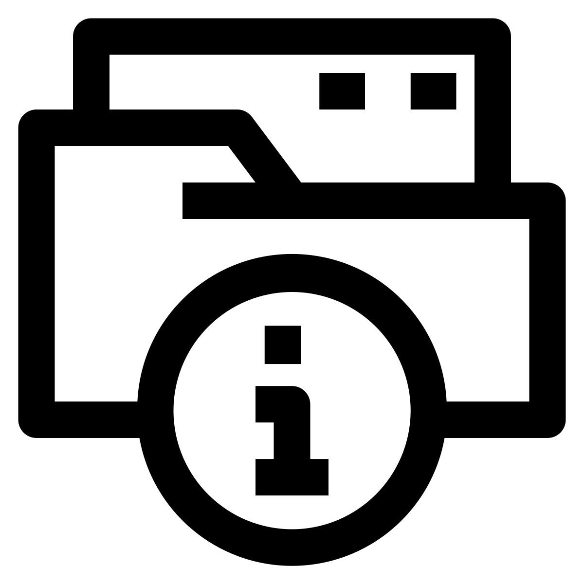 información de la carpeta icon