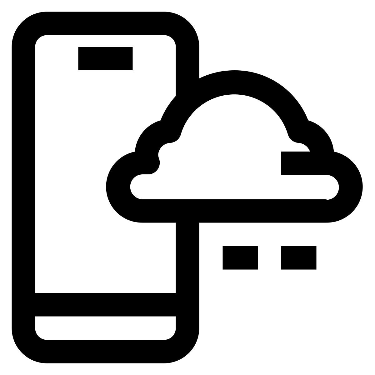 smartphone weather forecast icon
