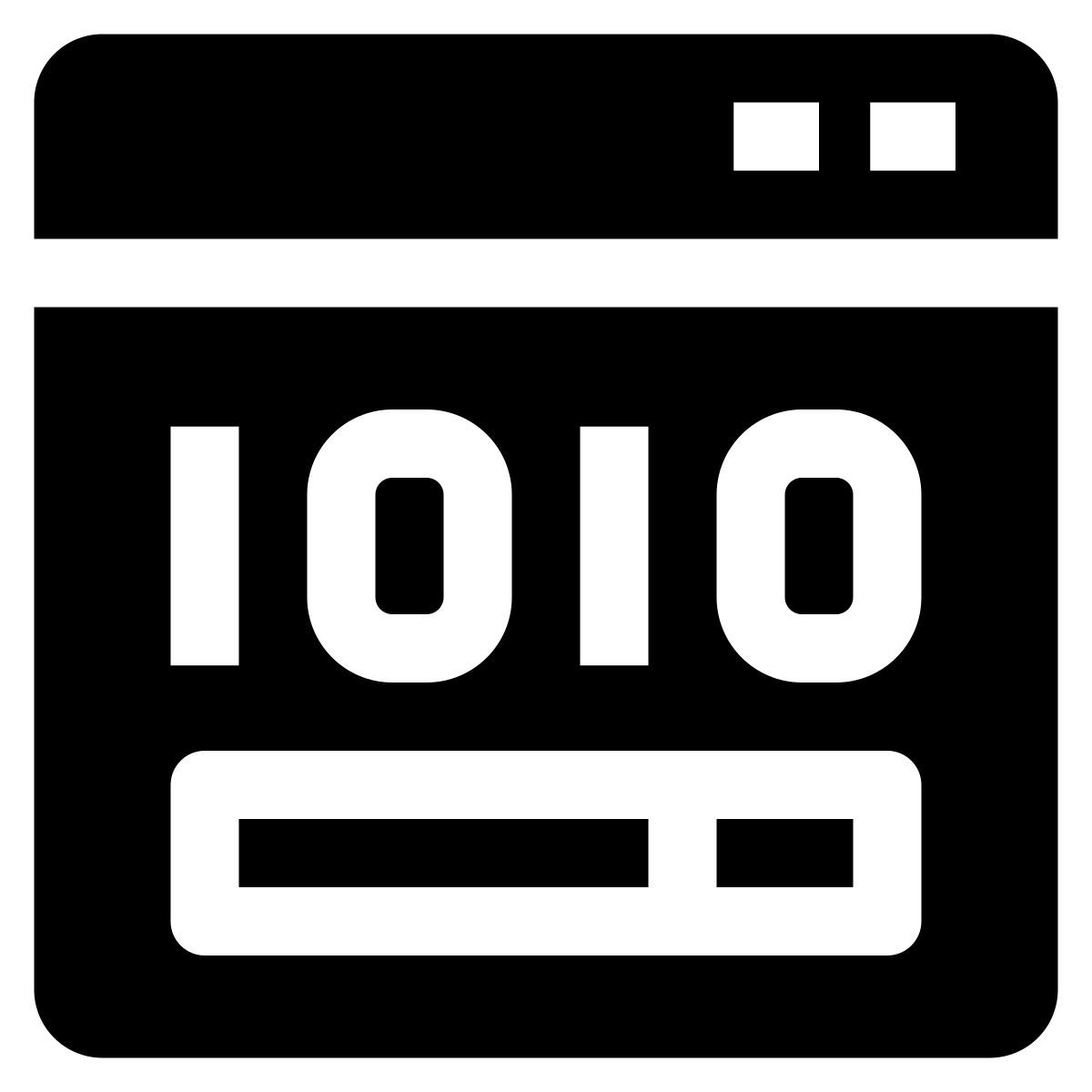 binary code icon