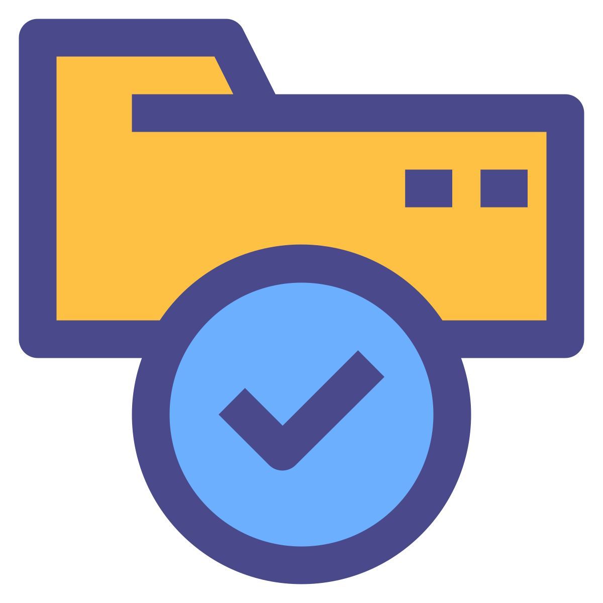 aprovar pasta icon