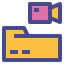 external video-folder-file-document-yogi-aprelliyanto-outline-color-yogi-aprelliyanto icon