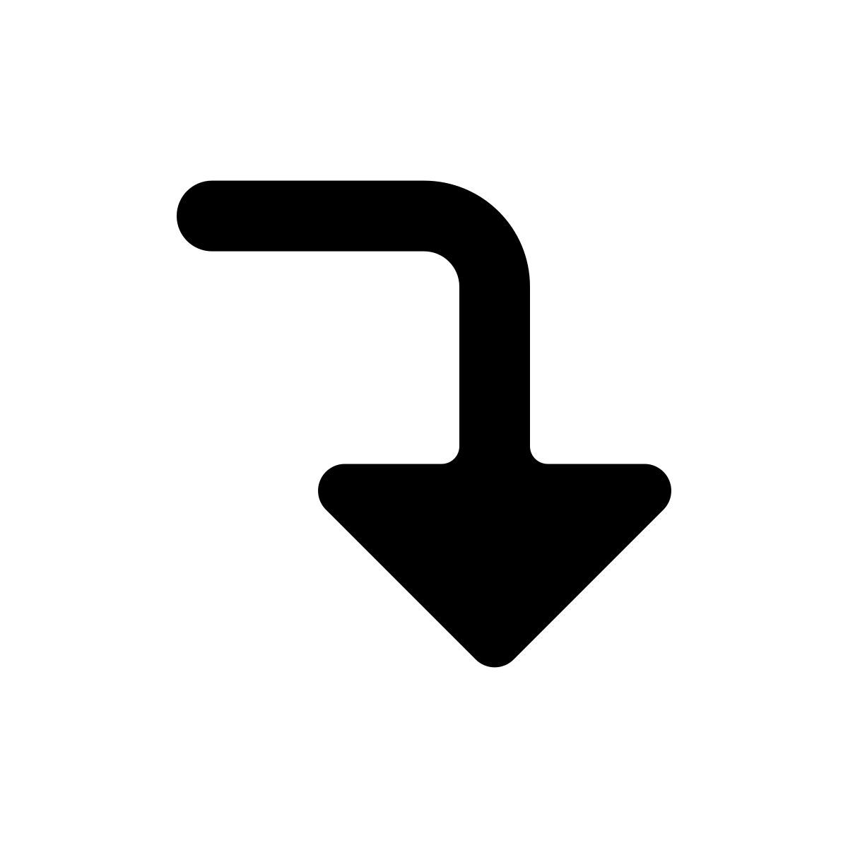 así que flecha gira derecha abajo icon