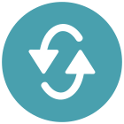 Loop Left Rotation icon in Infographic Style