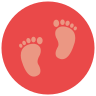 baby footprints-path icon